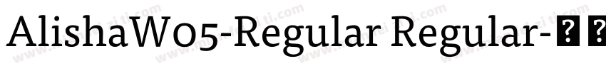 AlishaW05-Regular Regular字体转换